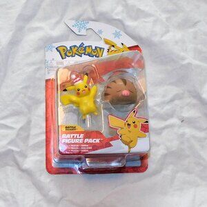 Pokemon Exclusive Pikachu Swinub Battle Figure Pack 2 Figure Winter Hat Xmas New